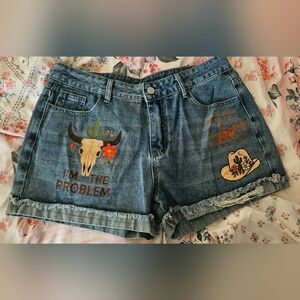 Morgan Wallen Custom Denim Shorts